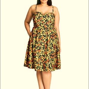 City Chic Zesty Fun Fit & Flare dress